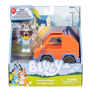 Set de joaca cu figurina si masina, Bluey, 4WD si Bluey imagine