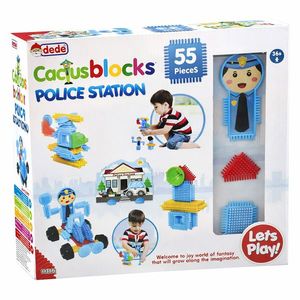 Set de constructie, Dede, Cactus Blocks, Statie de Politie, 55 piese imagine