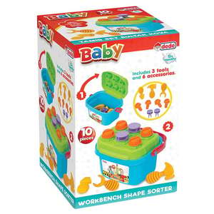 Jucarie sortator de forme, Dede, Banc de lucru, 10 piese imagine
