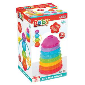 Jucarie de sortare si stivuire, Dede, Ball Mini Tower, 8 piese imagine
