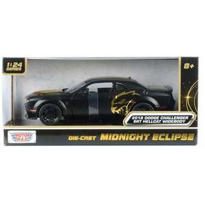 Masina Motormax, Midnight Eclipse, 2018 Dodge Challenger Srt Hellcat Widebody, 1: 24 imagine