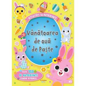 Activitati cu autocolante, Litera, Vanatoarea de oua de Paste imagine