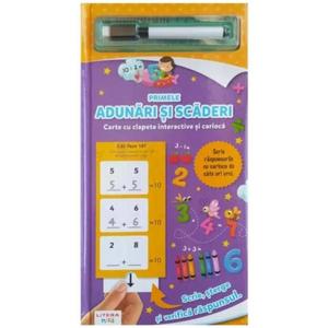 Carte cu clapete interactive si carioca, Litera, Primele adunari si scaderi imagine