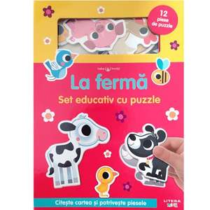 Set educativ cu puzzle, Litera, Bebe invata, La Ferma imagine