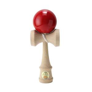 Jucarie de indemanare, din lemn, Ozora, Kendama, Rosu, 18 cm imagine