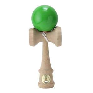 Jucarie de indemanare, din lemn, Ozora, Kendama, Verde, 18 cm imagine