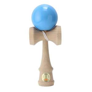 Jucarie de indemanare, din lemn, Ozora, Kendama, Bleu, 18 cm imagine