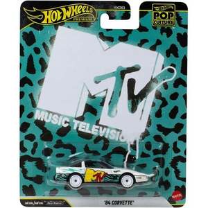 Masina metalica, Hot Wheels Premium, Pop Culture, MTV Music Television, '84 Corvette, JHW93 imagine