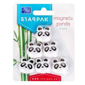 Set 6 magneti, Starpak. Panda imagine