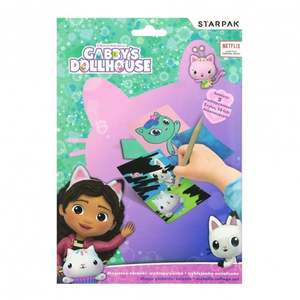 Set creativ cu folii razuibile si decorative, Starpak, Gabby's Dollhouse imagine