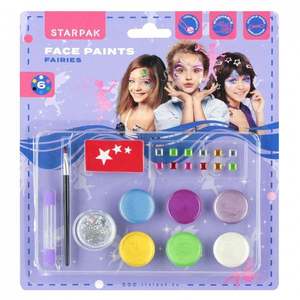 Set de pictura pentru fata cu sclipici si diamante, Starpak, Fairies imagine