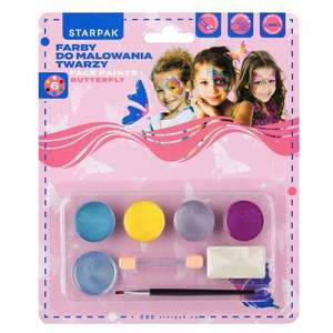 Set de pictura pentru fata, Starpak, Fluturi, 6 culori imagine