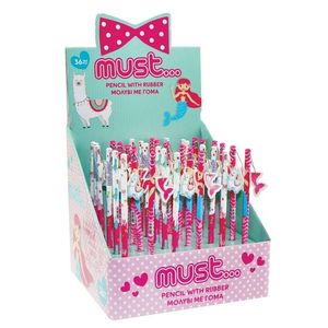 Creion cu guma de sters, Must imagine