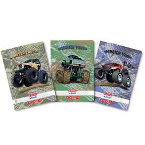 Caiet A5, 48 file, patratele, motiv Monster Truck, Herlitz imagine