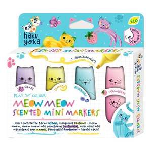 Set 4 mini markere parfumate, Avenir, Meow Meow imagine