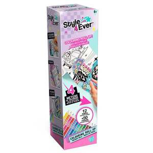 Set rola de colorat 4 metri si 12 creioane colorate, Style 4 Ever, Good Vibes imagine