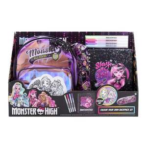 Set mini rucsac si penar cu accesorii scolare, Monster High, All Stars imagine
