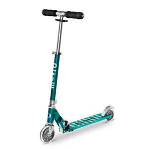 Trotineta pliabila cu 2 roti si lumini LED, Micro, Sprite, Petrol Stripe imagine