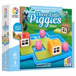 Joc de logica cu 48 de provocari, Smart Games, Three Little Piggies Deluxe imagine