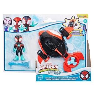Figurina cu vehicul, Spidey and his Amazing Friends, Water-Webs Spin Dolphin, G1465 imagine