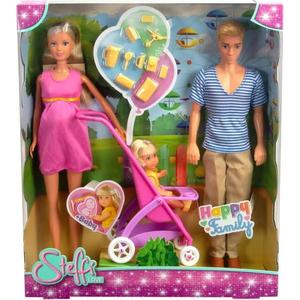 Set de joaca cu papusa, Steffi Love, Happy Family imagine