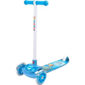 Trotineta cu 3 roti, Actione One, Rys, roti luminoase, Albastru imagine
