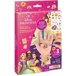 Set de creat bratari si autocolante, Make It Real, Disney Princess imagine