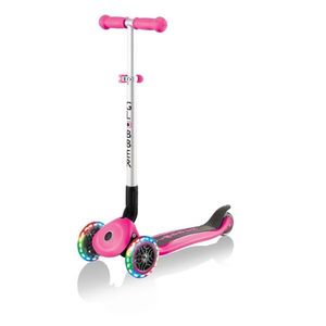 Trotineta copii, Globber, pliabila, Primo, cu lumini, roz imagine