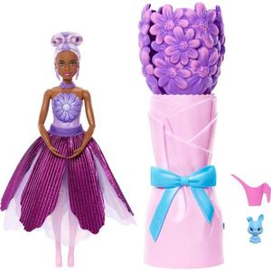 Papusa cu accesorii surpriza, Barbie, Petal Pop, Mov, JMF58 imagine