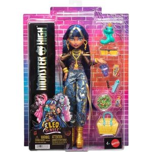 Papusa cu animal de companie, Monster High, Cleo De Nile si Hissette, JHK32 imagine