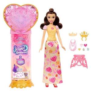 Papusa cu accesorii surpriza, Disney Princess, Jewel Reveal Belle, JHL51 imagine