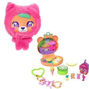 Set de joaca cu papusa Polly Pocket, Plushie Bear Compact, JKC79 imagine