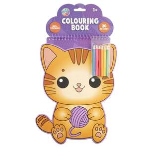 Carte de colorat in forma de animale, Grafix, cu 6 creioane colorate imagine