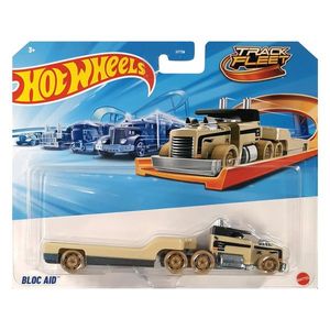 Set camion cu remorca, Hot Wheels, Track Fleet, Bloc Aid, JKP32 imagine
