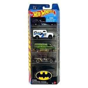 Set 5 masinute Hot Wheels, Batman, JKG08 imagine