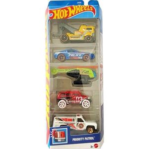 Set 5 masinute Hot Wheels, Priority Patrol, JKG09 imagine
