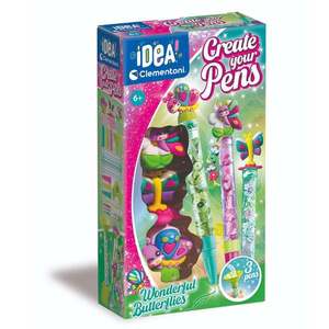 Set de creat 3 pixuri, Clementoni Idea, Wonderful Butterflies imagine