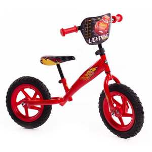 Bicicleta fara pedale, Huffy, Disney Cars, Lightning McQueen, 12 inch, Rosu imagine