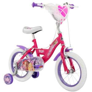 Bicicleta cu roti ajutatoare, Huffy, Disney Princess, 14 inch, Roz imagine