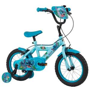 Bicicleta cu roti ajutatoare, Huffy, Disney Stitch, 14 inch, Blue imagine