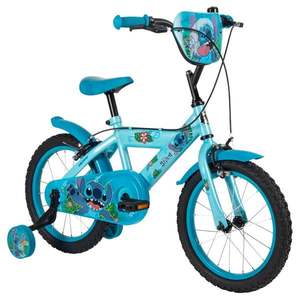 Bicicleta cu roti ajutatoare, Huffy, Disney Stitch, 16 inch, Blue imagine