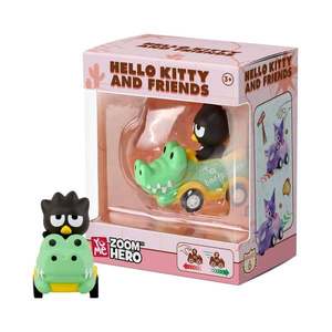 Figurina cu vehicul, Yume, Hello Kitty and Friends, Zoom Hero S1, Badtz-Maru imagine