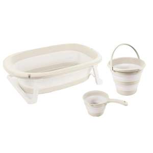 Set cadita pliabila cu accesorii, Dolu, Nuve, Bej imagine