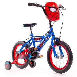 Bicicleta cu roti ajutatoare, Huffy, Marvel Spiderman, 14 inch, Rosu imagine