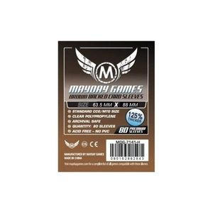 Mayday Card Game Sleeves - 63.5x88mm Brown Backed imagine