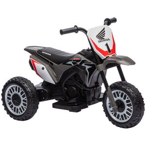 HOMCOM Motocicletă Electrică pentru Copii sub Licență Honda CRF450RL cu 3 Roți și Claxon, 71x40.5x43.5 cm, Gri | Aosom Romania imagine
