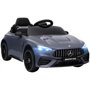 AIYAPLAY Mașină electrică pentru copii, design Mercedes, motoare 12V, telecomandă, lumini LED, muzică, pentru copii 3-6 ani, Gri | Aosom Romania imagine