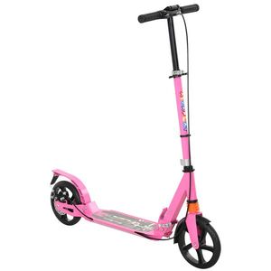 AIYAPLAY Trotinetă copii Scooter cu mânere reglabile trotinetă pliabilă pentru copii 6-12 ani 94 x 36 x 88-103 cm Roz | Aosom Romania imagine