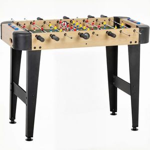 SPORTNOW Masă de fotbal de 92 cm cu 22 jucători 2 mingi marcatoare manuale mânere antiderapante lemn natural | Aosom Romania imagine