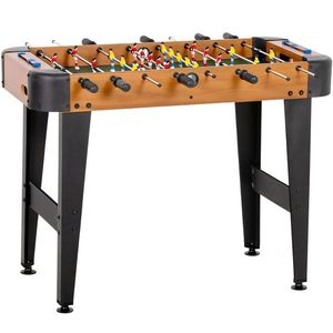 SPORTNOW Baby-foot 92 cm, 22 jucători, 2 mingi, contoare manuale, mânere antiderapante, maro | Aosom Romania imagine